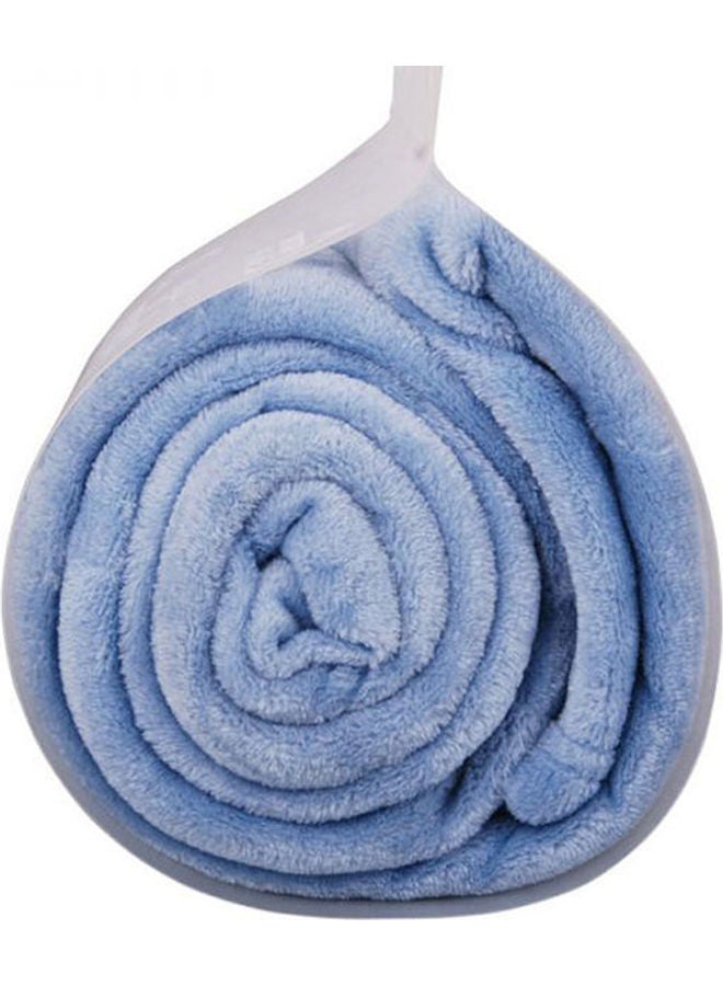 منترا بطانية مصنوعة من نسيج ناعم مايكروفايبر أزرق 220X240سم - Image 2