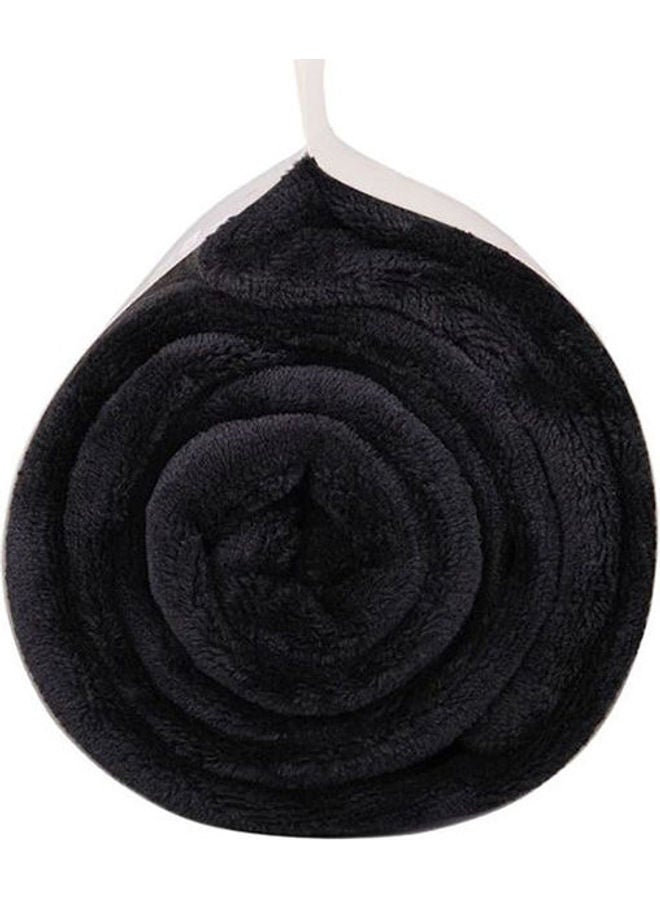 Mintra Lightweight Blanket Bed and Sofa 250 GSM Extra Soft Premium Microfiber Black 220X274 - Image 2