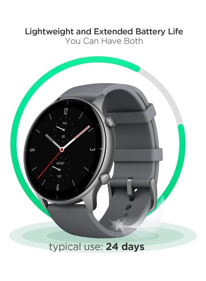 GTS 2e Smartwatch With 24 Hours Heart Rate Slate Grey