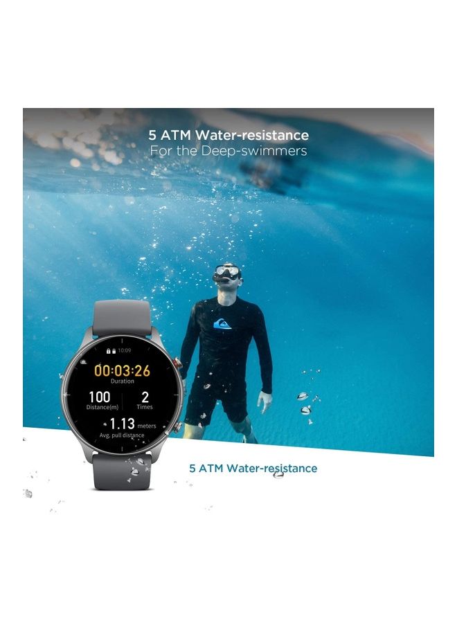 GTS 2e Smartwatch With 24 Hours Heart Rate Slate Grey