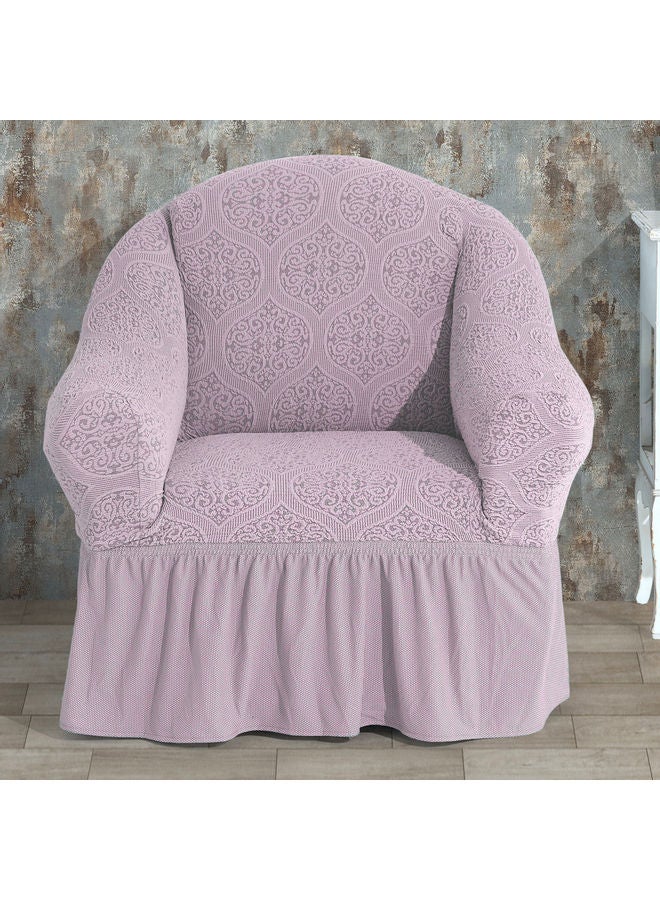 Fabienne Stretchable Jacquard Sofa Cover One Seater Pink  - Image 1