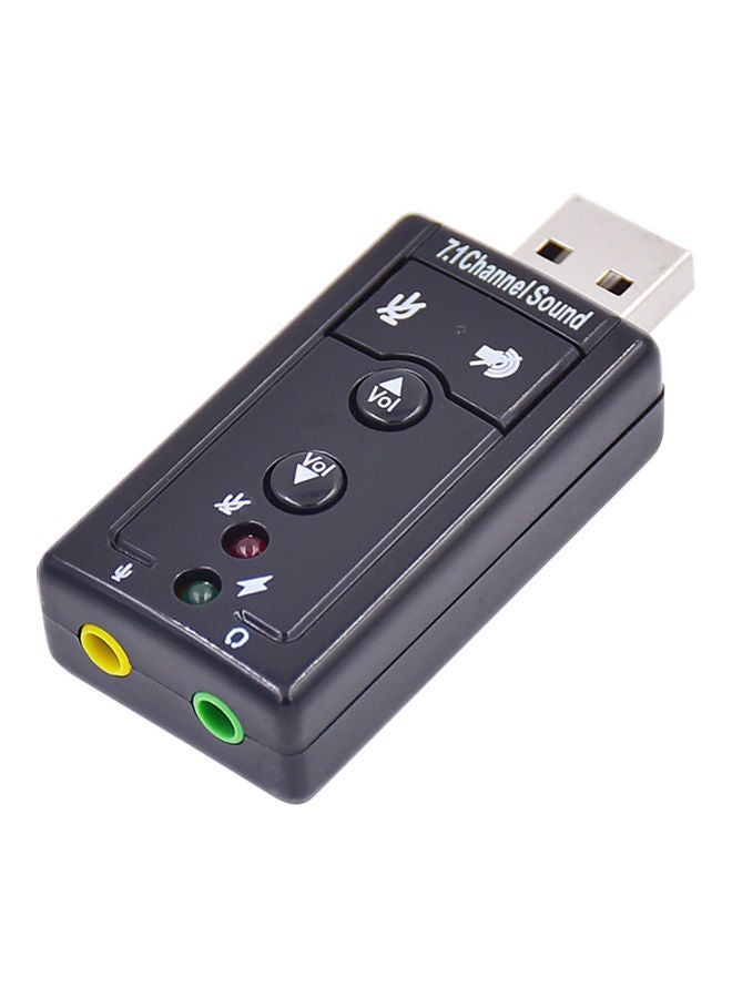 Generic 7.1 Channel External USB Sound Card Black  - Image 5