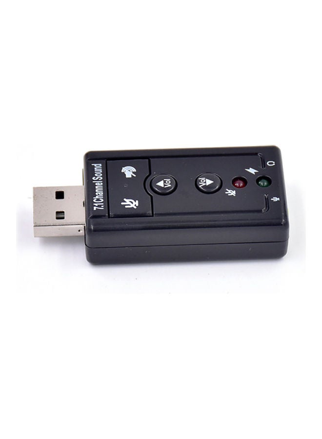 Generic 7.1 Channel External USB Sound Card Black  - Image 2