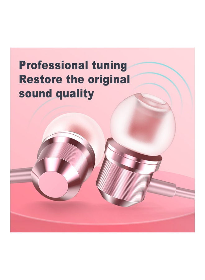 Wired Earphones Pink - Image 4