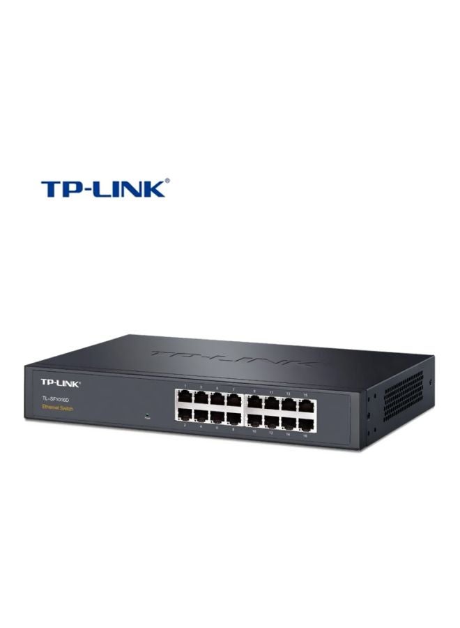 TP-LINK - 16-Port 10/100Mbps Desktop Switch - Black - Image 1
