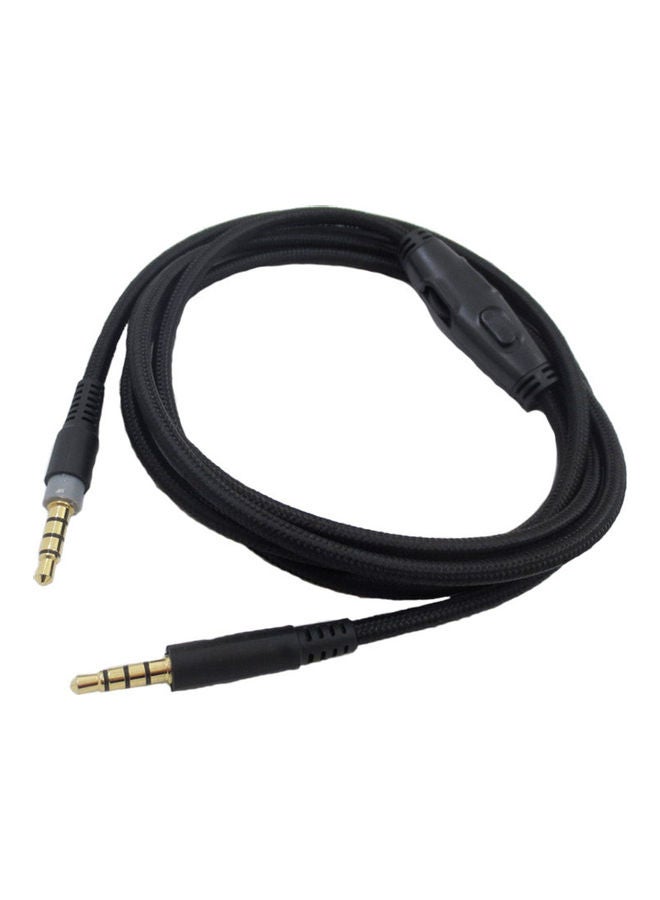 كابل صوت مضفر بديل، مقاس 3.5 مم. أسود - Image 1