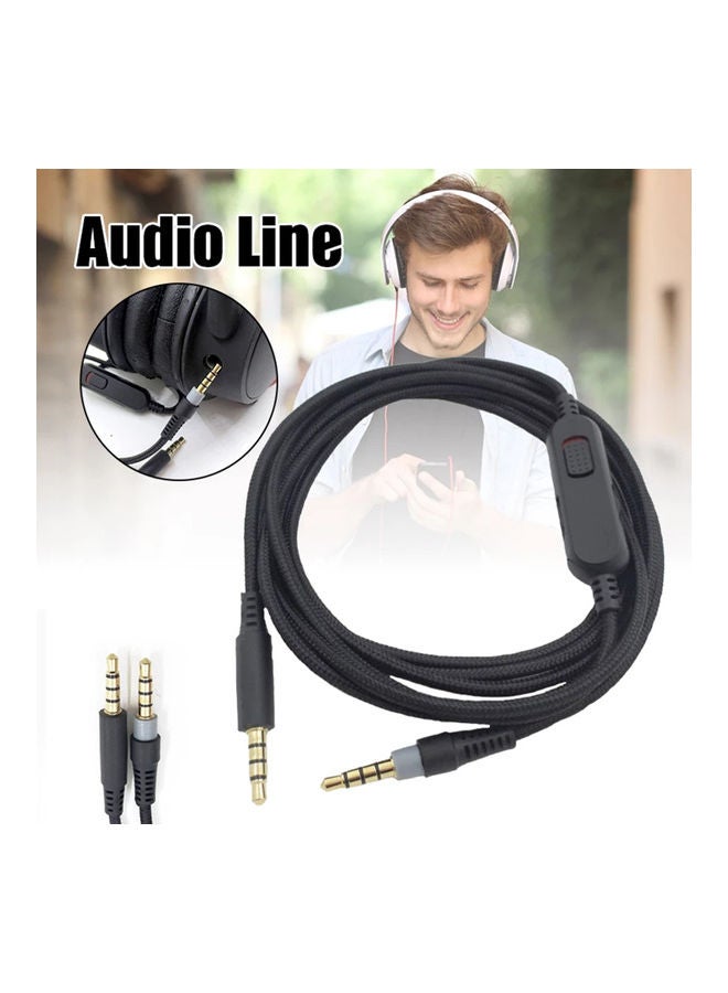 كابل صوت مضفر بديل، مقاس 3.5 مم. أسود - Image 2