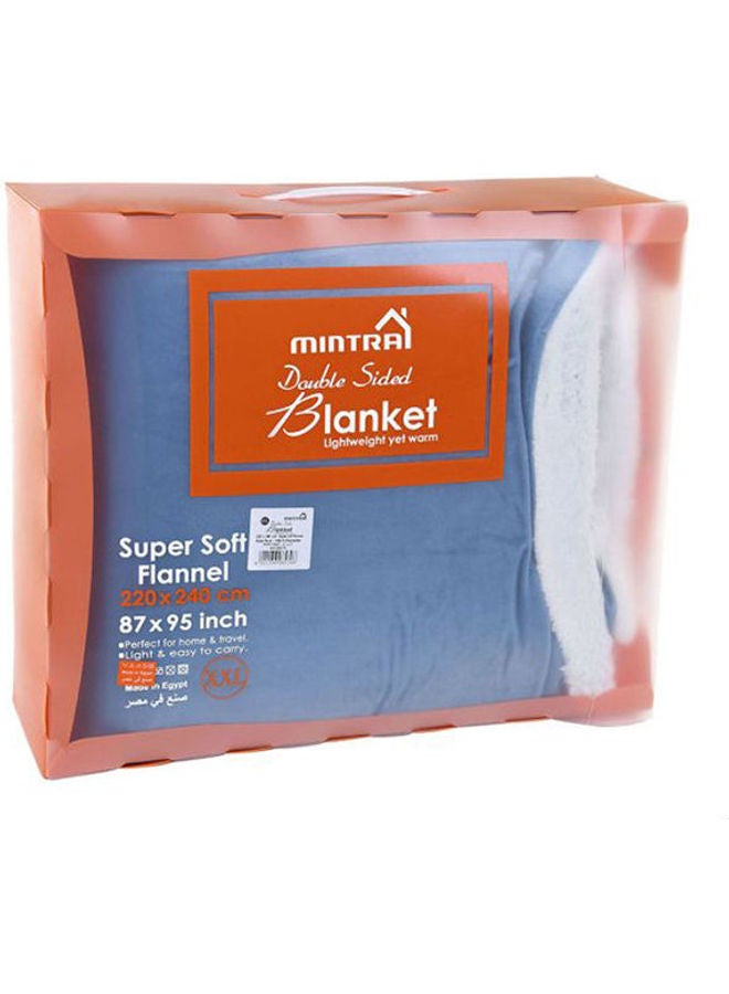 Mintra - Blanket Double Side With Its Soft Textile Combination Combination Dark Blue 220X240cm - Image 1