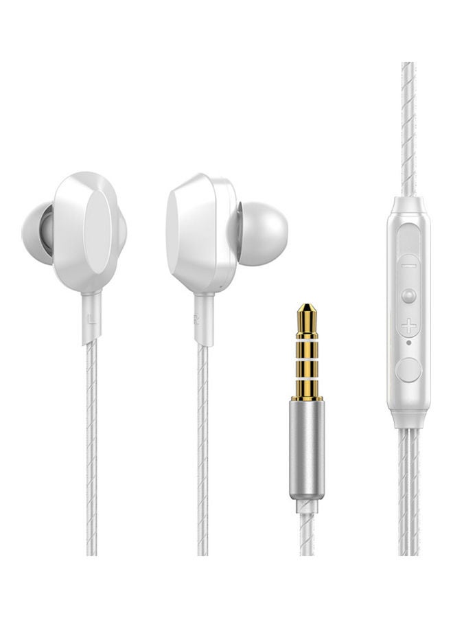 In Ear Super Bass Wired Headset White - Image 1