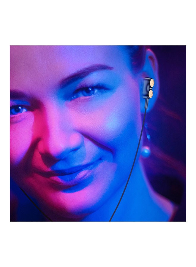 Wired Heavy Bass Earphones With Mic Black - Image 4