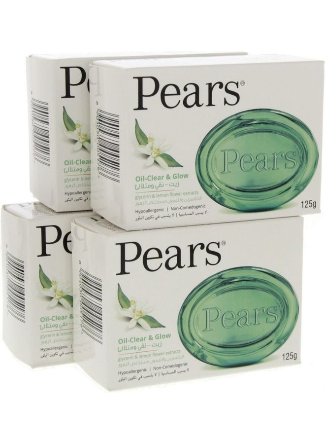 4-Piece Oil Clear And Glow Soap Emerald Green 125grams