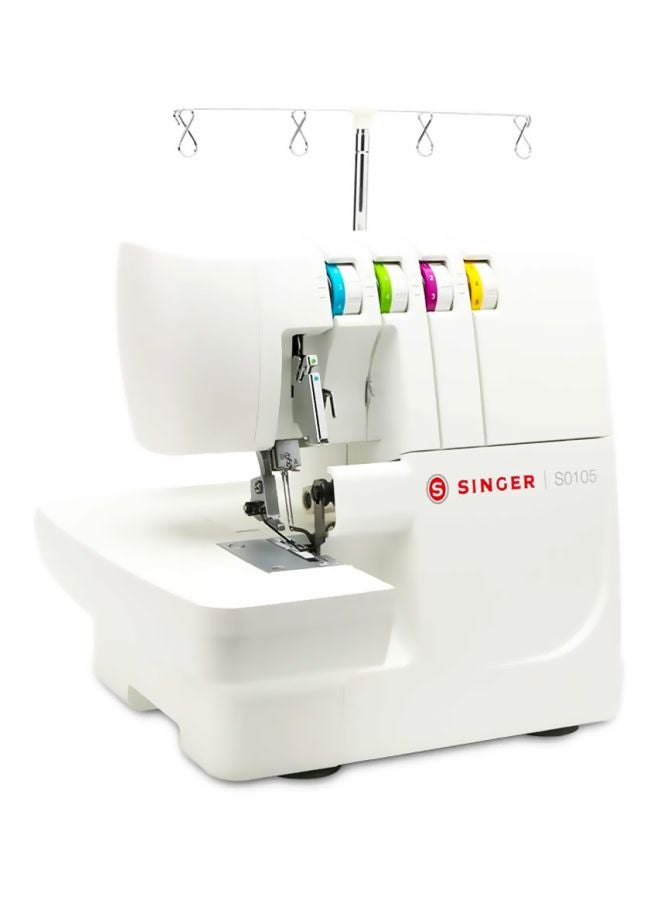 SINGER SGM-S0105 Serger Overlocker Machine, 2/3/4 Thread Capacity, 6 Built-In Stitches, 1,300 Stitches Per Minute, Adjustable Stitch Length, Width, Free Arm, And LED Light White - Image 3