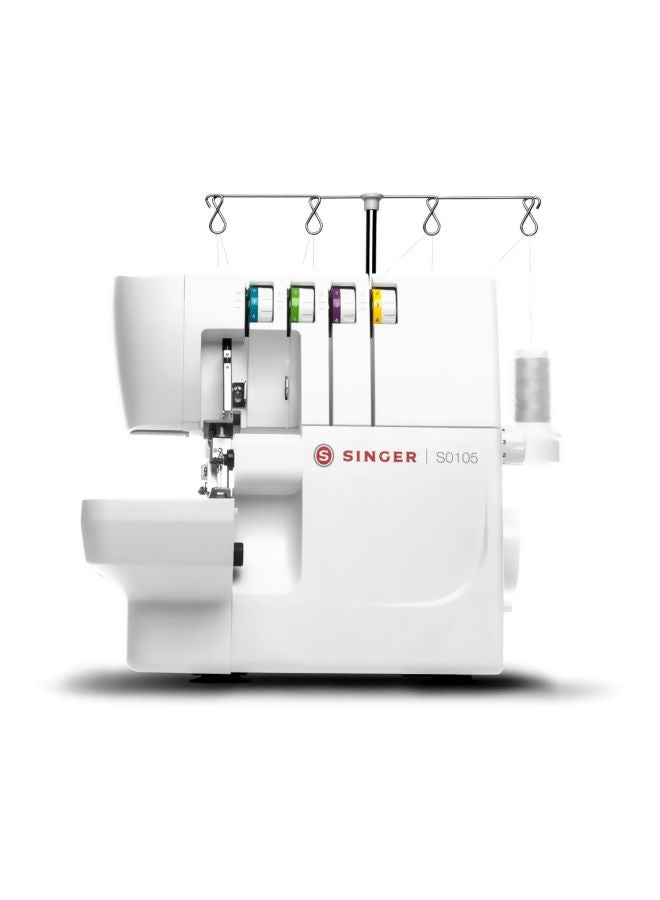 SINGER SGM-S0105 Serger Overlocker Machine, 2/3/4 Thread Capacity, 6 Built-In Stitches, 1,300 Stitches Per Minute, Adjustable Stitch Length, Width, Free Arm, And LED Light White - Image 2