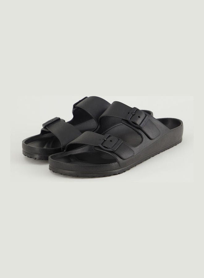 DeFacto - Casual Comfortable Buckle Detail Slip-On Arabic Sandals Black - Image 1
