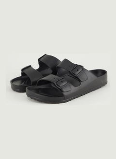 DeFacto Casual Comfortable Buckle Detail Slip-On Arabic Sandals Black  - Image 2