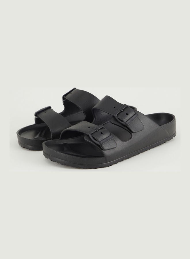 DeFacto - Casual Comfortable Buckle Detail Slip-On Arabic Sandals Black - Image 1