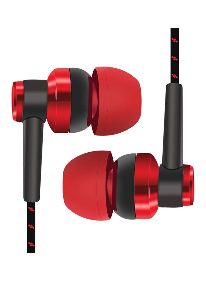 Heavy Bass Stereo Earbuds Red