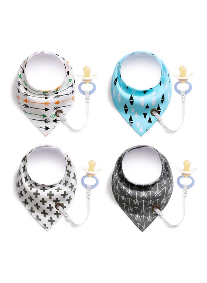 4 Piece Bandana Bibs With Pacifier Holder Set - Image 2