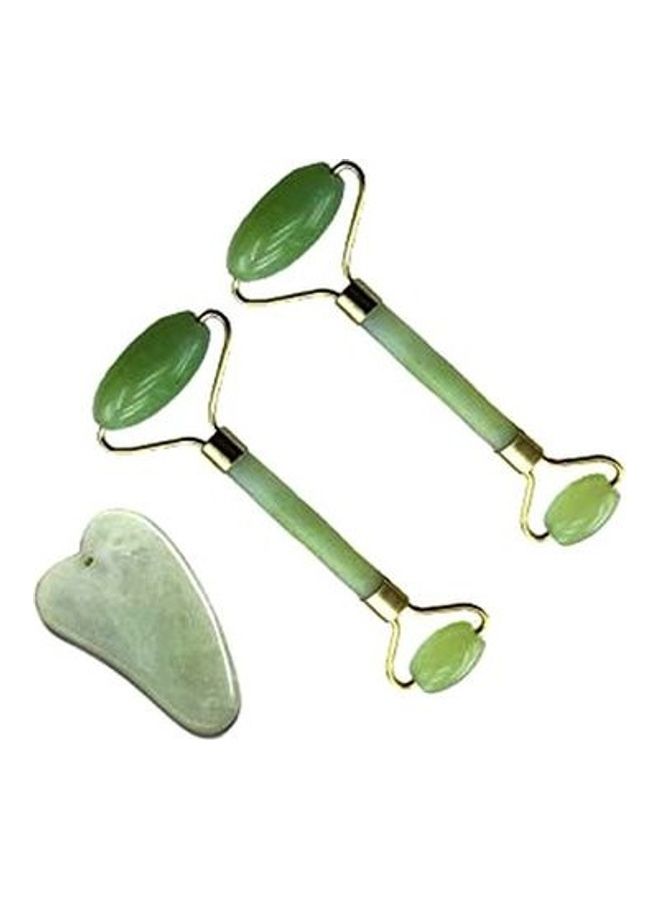 شيزي مجموعة حجر اليشم لتدليك الوجه أخضر - Image 1