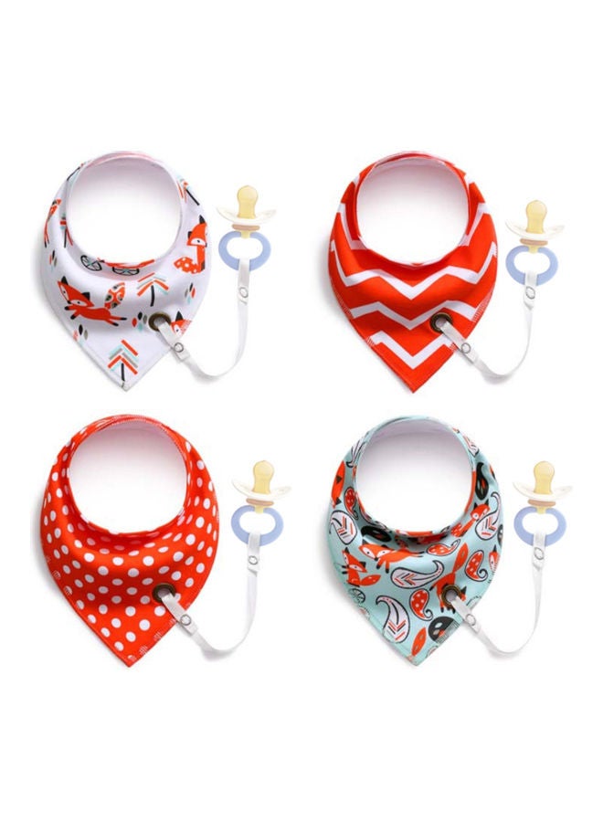 4 Piece Bandana Bibs With Pacifier Holder Set - Image 2