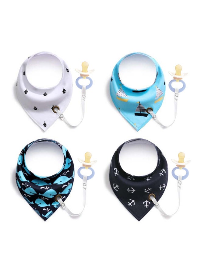 4 Piece Bandana Bibs With Pacifier Holder Set - Image 2