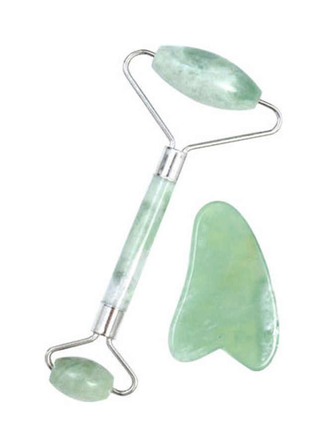 shAyzee Jade Facial Skin Massager Roller Set Green - Image 1