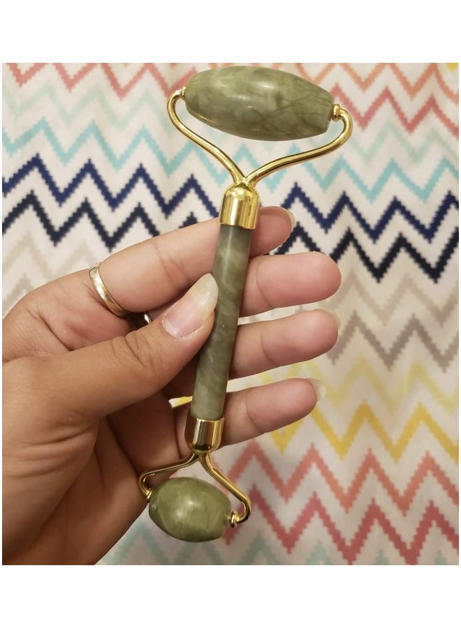 shAyzee Jade Facial Skin Massager Roller Set Green - Image 3