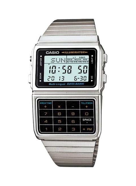 Men's Data Bank Digital Watch DBC-611-1DF - 47 mm - Silver