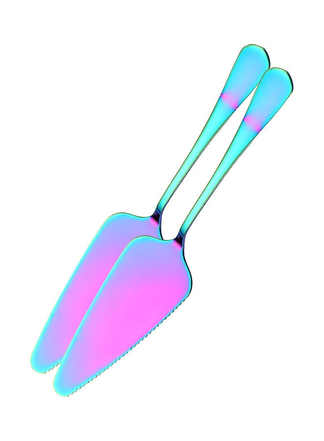 2-Piece lightweight cake server shovel Set Blue/Pink 