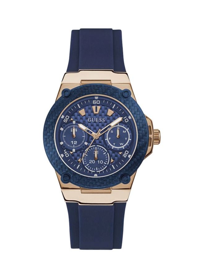 GUESS Women's Silicone Chronograph Watch W1094L2 - 39 mm - Blue - Image 1