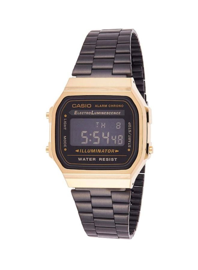 CASIO Men's Vintage Series Stainless Steel Digital Wrist Watch A168WEGB-1BDF - 39 mm - Black - Image 1