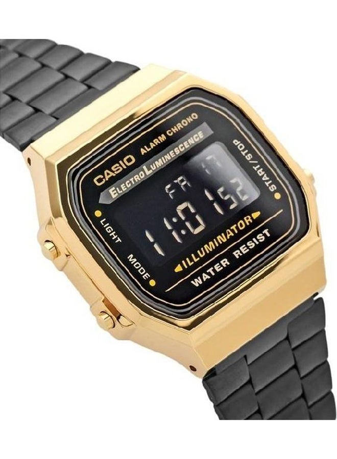 CASIO Men's Vintage Series Stainless Steel Digital Wrist Watch A168WEGB-1BDF - 39 mm - Black - Image 4