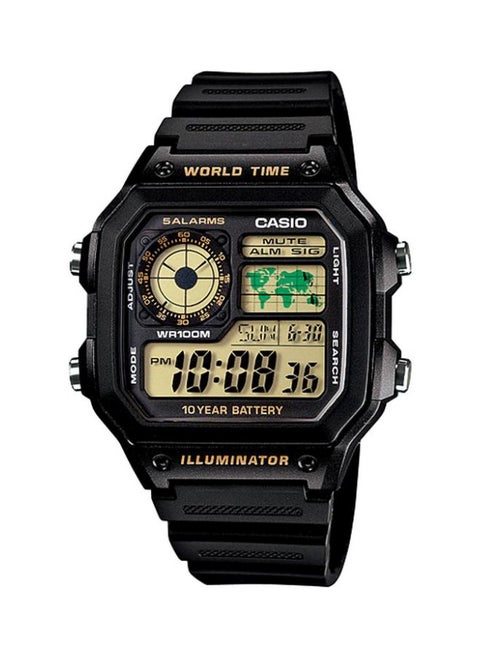 Men's Men's Resin Digital Watch AE-1200WH-1B - 42.1 mm