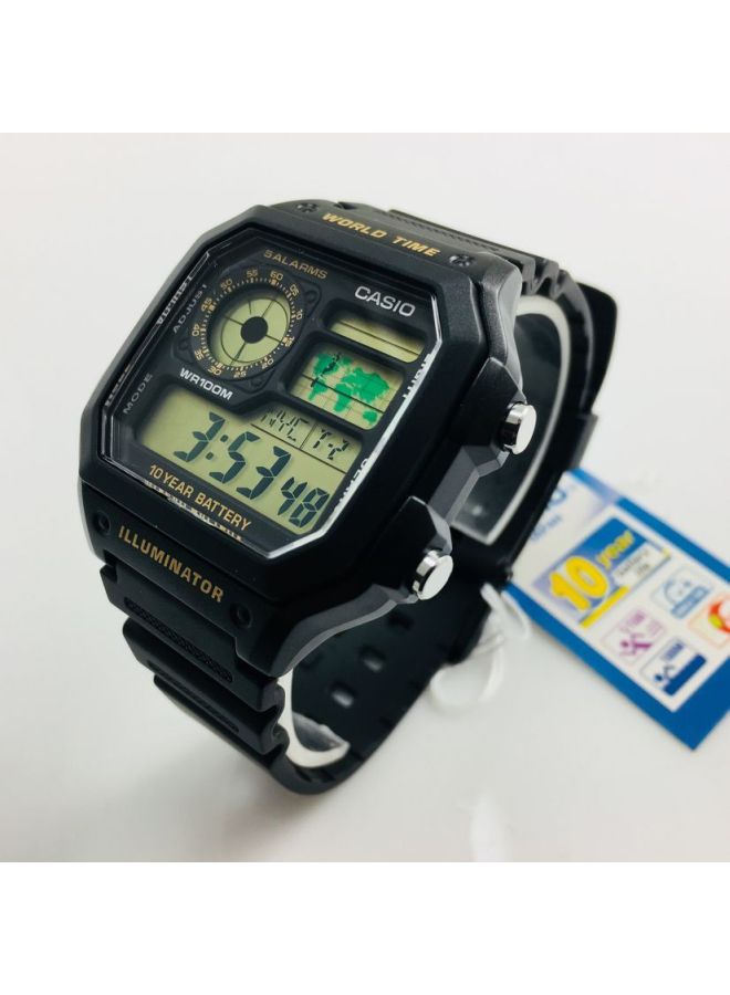 Men's Men's Resin Digital Watch AE-1200WH-1B - 42.1 mm