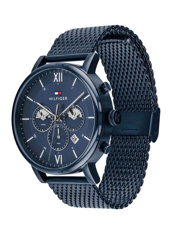 TOMMY HILFIGER Men's Evan Round Shape Stainless Steel Analog Wrist Watch 44 mm - Blue - 1710397 - Image 3