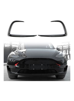 Generic 2-Piece Replacement Front Fog Light Trim Replacement For Tesla Model Y 2020 2021  - Image 2
