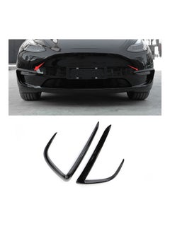 Generic 2-Piece Replacement Front Fog Light Trim Replacement For Tesla Model Y 2020 2021  - Image 3