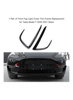 Generic 2-Piece Replacement Front Fog Light Trim Replacement For Tesla Model Y 2020 2021  - Image 5