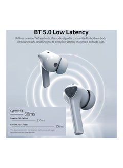 FlyDigi Wireless In-Ear Earbuds With Charging Case Grey  - Image 3