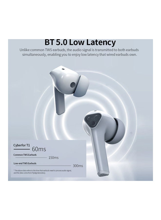 Wireless In-Ear Earbuds With Charging Case Grey