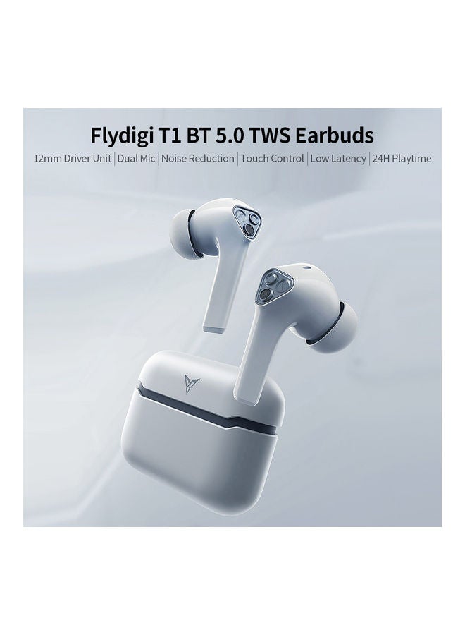 Wireless In-Ear Earbuds With Charging Case Grey