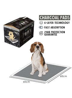 Pee Pads Charcoal Edition Absorption With Floor Mat Stickers Multicolour 60x60cm