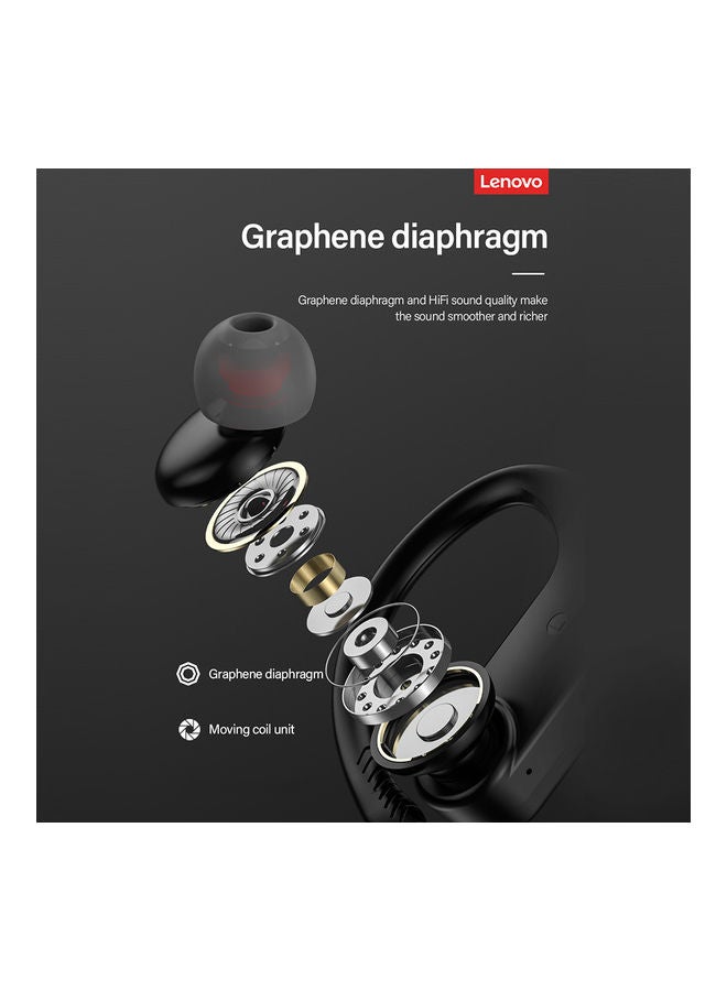 Lenovo BT 5.0 Wireless Ear-hook Headphones Black - Image 5