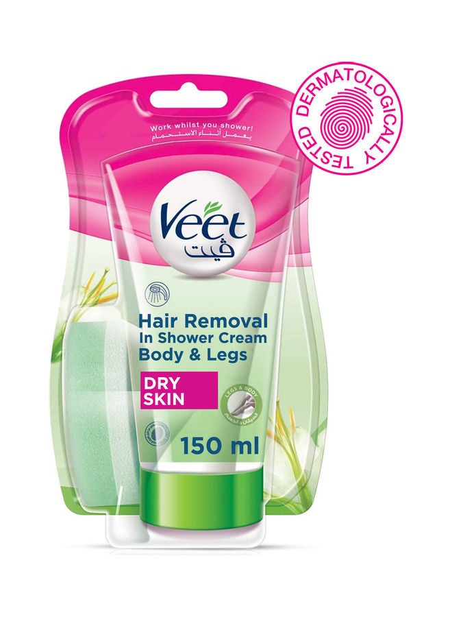 Veet Hair Removal In-Shower Cream Dry Skin 150ml