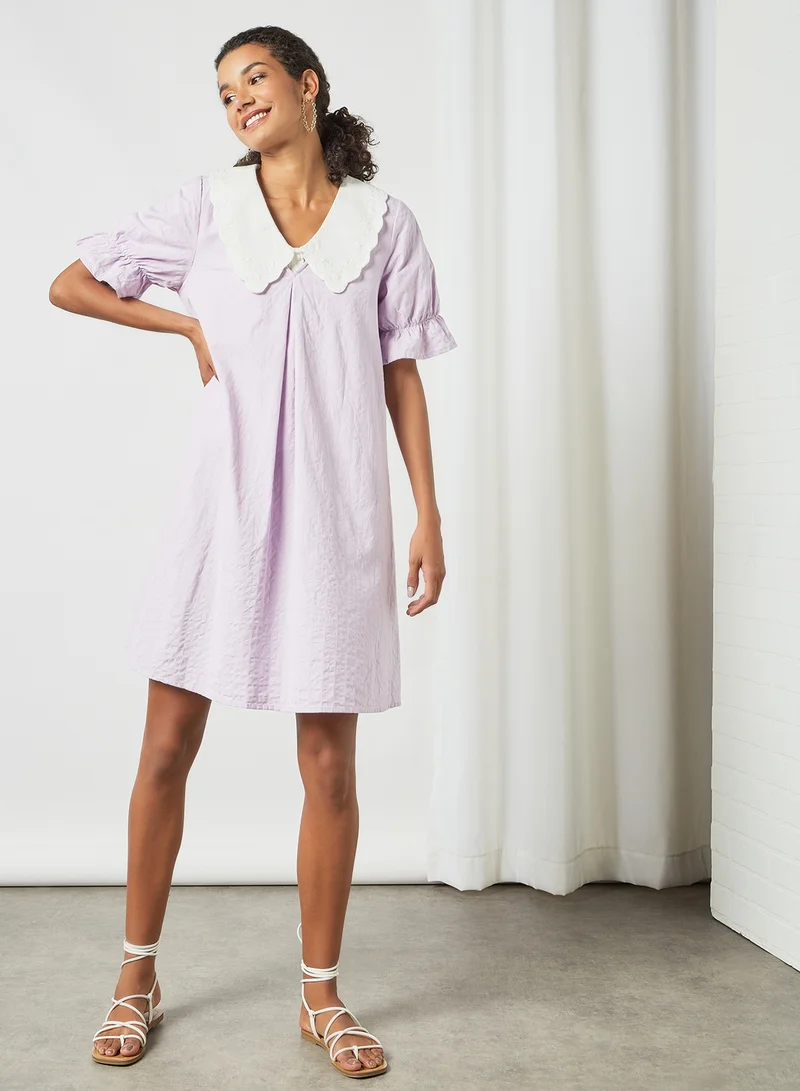 PIECES Lavender A-Line Dress Purple