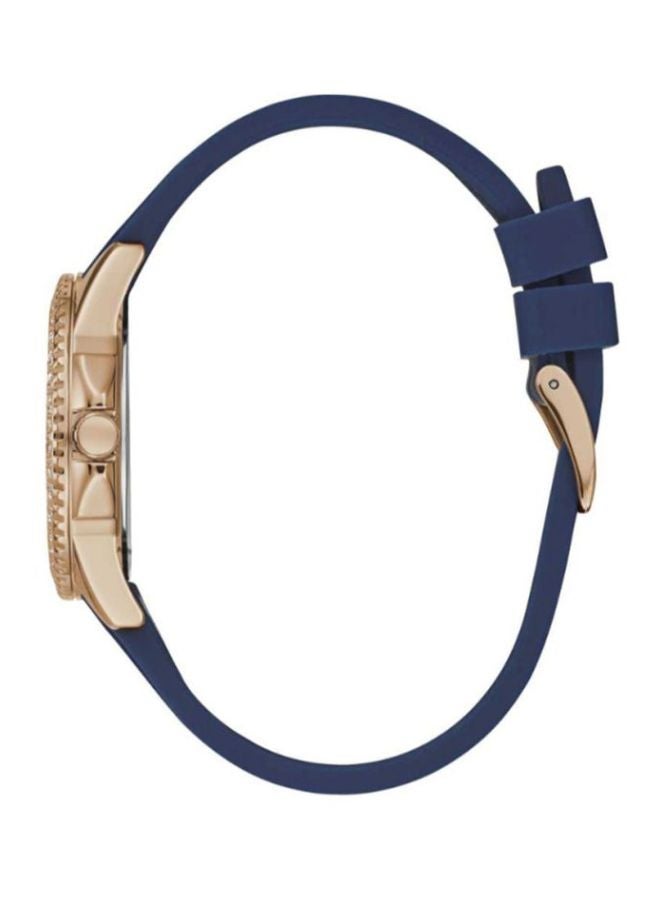 جس ساعة يد بعقارب وسوار من السيليكون طراز W1236L2 للنساء - Image 3