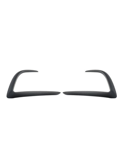 2-Piece Replacement Carbon Fiber Front Fog Light Trim For Tesla Model Y 2020 2021