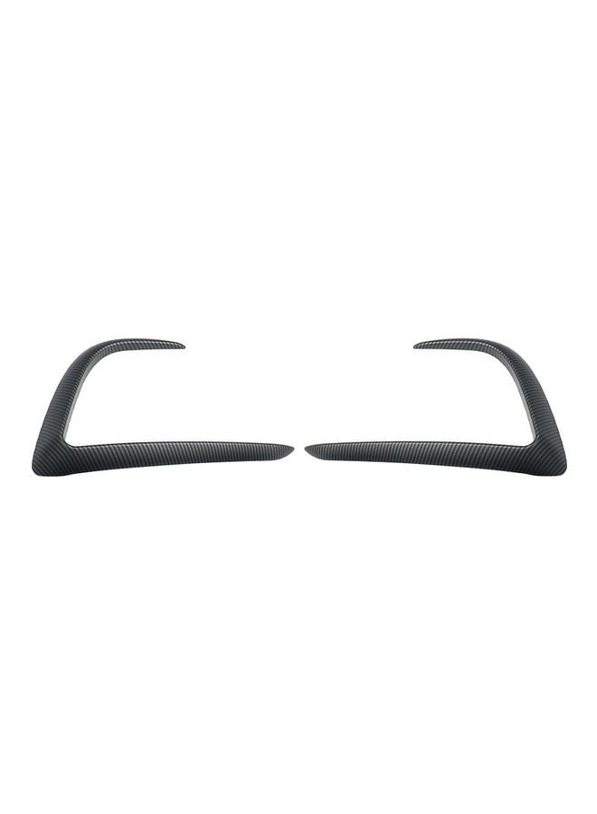 Generic 2-Piece Replacement Carbon Fiber Front Fog Light Trim For Tesla Model Y 2020 2021  - Image 1