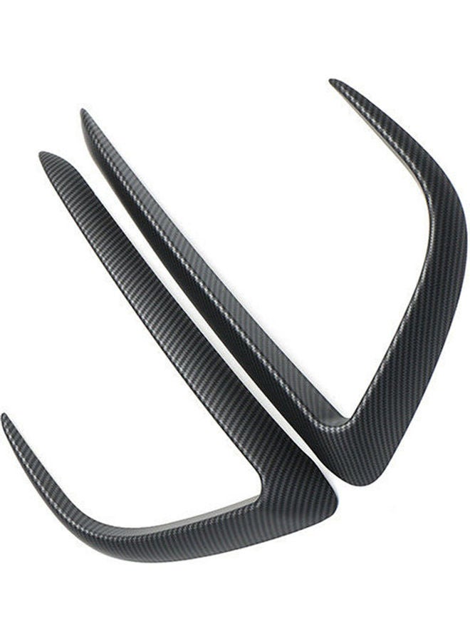 Generic 2-Piece Replacement Carbon Fiber Front Fog Light Trim For Tesla Model Y 2020 2021  - Image 2