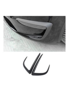 Generic 2-Piece Replacement Carbon Fiber Front Fog Light Trim For Tesla Model Y 2020 2021  - Image 5